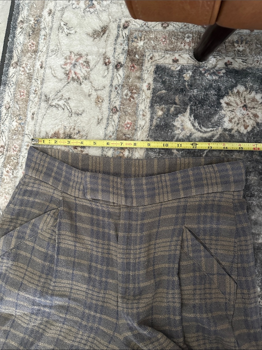 Free People Tegan Barrel Wide Leg Plaid Trousers - Picture 7 of 11
